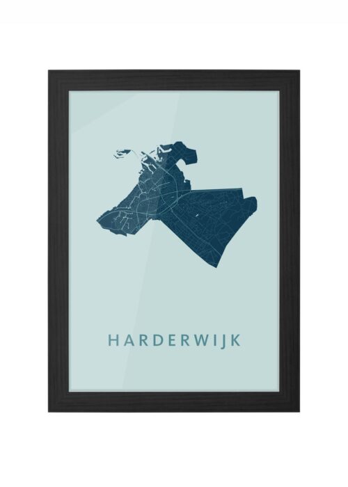 Harderwijk Mint Ingelijst in Zwart lijst Kopen | Kunst in Kaart