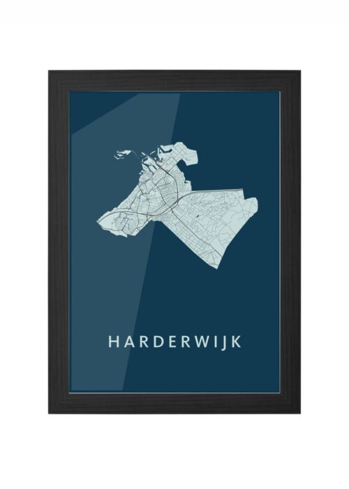 Harderwijk Navy Ingelijst in Zwart lijst Kopen | Kunst in Kaart