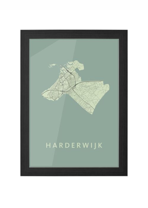 Harderwijk Olive Ingelijst in Zwart lijst Kopen | Kunst in Kaart