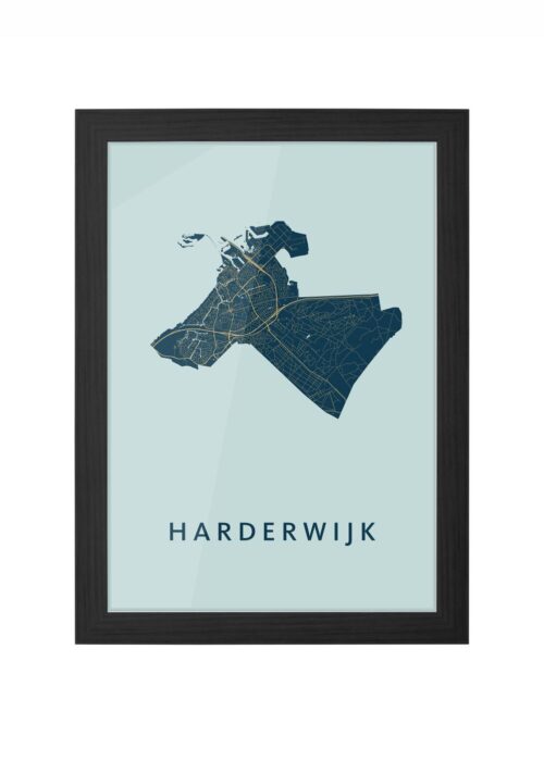 Harderwijk Prussian Ingelijst in Zwart lijst Kopen | Kunst in Kaart