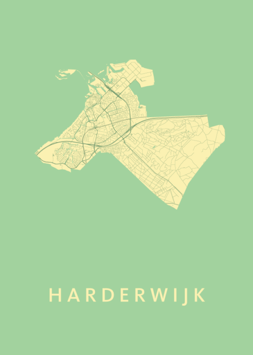 Harderwijk Stadskaart poster Spring