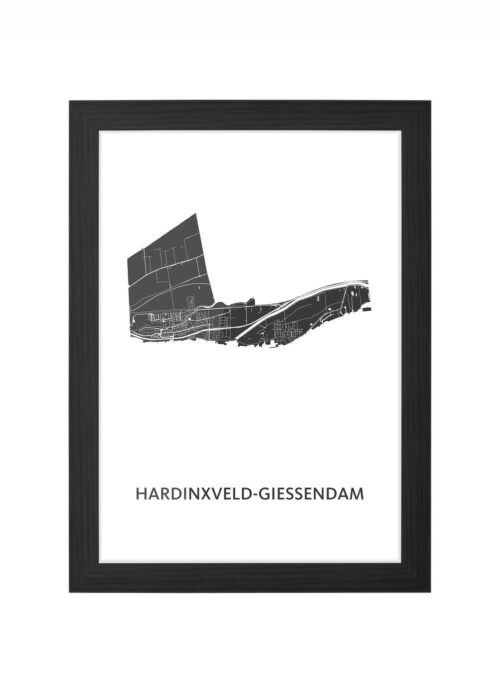 Hardinxveld-Giessendam Ingelijst in Zwart lijst Kopen | Kunst in Kaart