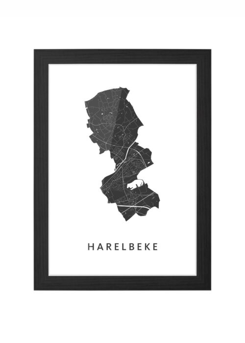 Harelbeke Ingelijst in Zwart lijst Kopen | Kunst in Kaart