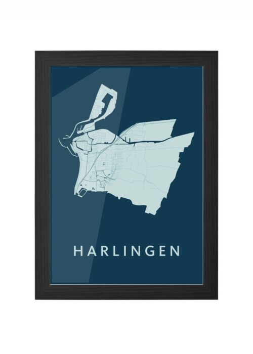 Harlingen Feldgrau Ingelijst in Zwart lijst Kopen | Kunst in Kaart