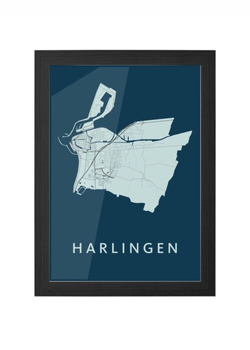 Harlingen Navy Ingelijst in Zwart lijst Kopen | Kunst in Kaart