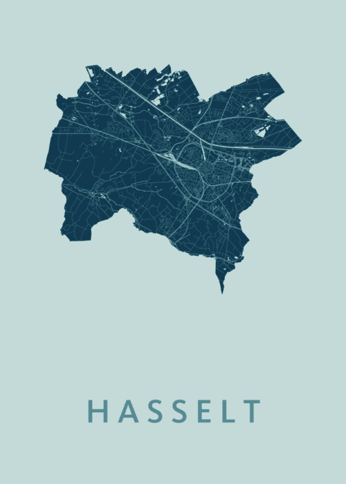 Hasselt (B) Mint Stadskaart Poster Kopen