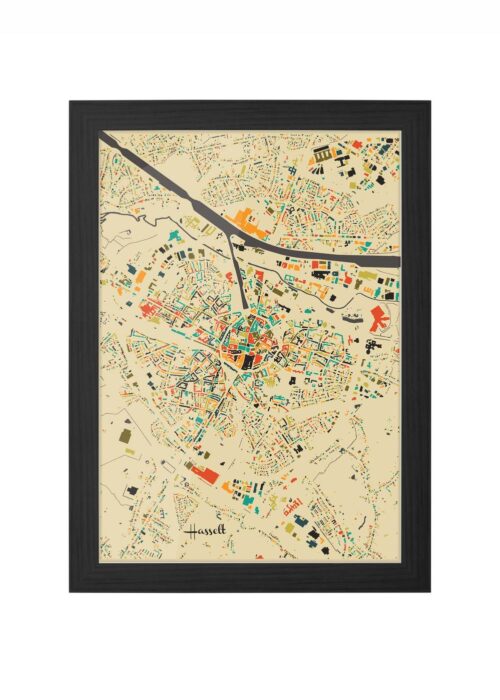 Hasselt Ingelijst in Zwart lijst Kopen | Kunst in Kaart