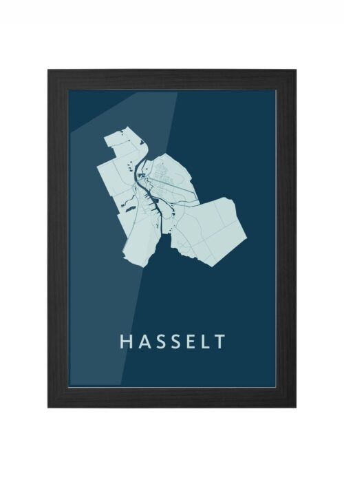 Hasselt Feldgrau Ingelijst in Zwart lijst Kopen | Kunst in Kaart