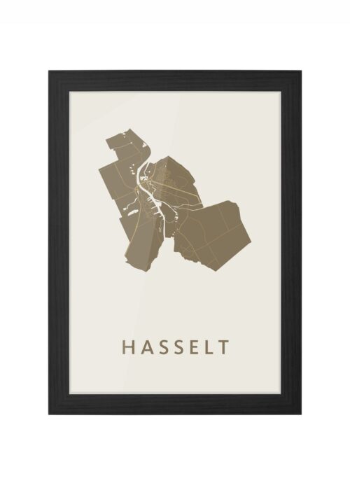 Hasselt Gold Ingelijst in Zwart lijst Kopen | Kunst in Kaart