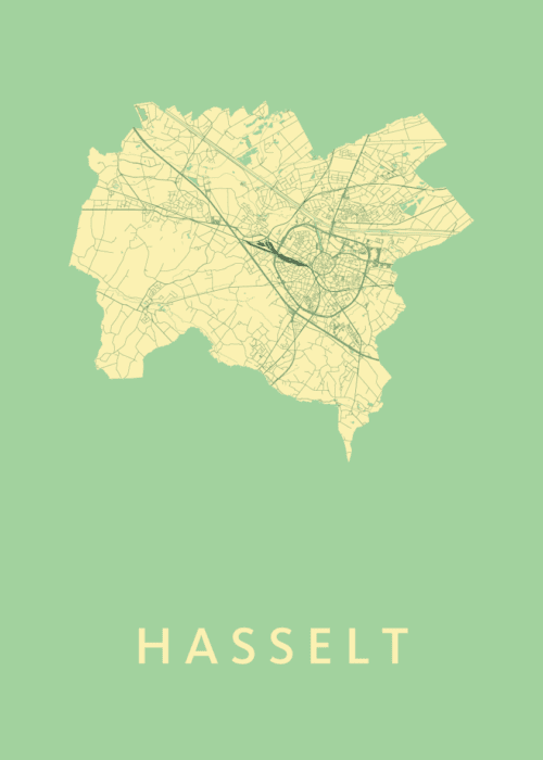 Hasselt (B) Spring Stadskaart Poster Kopen
