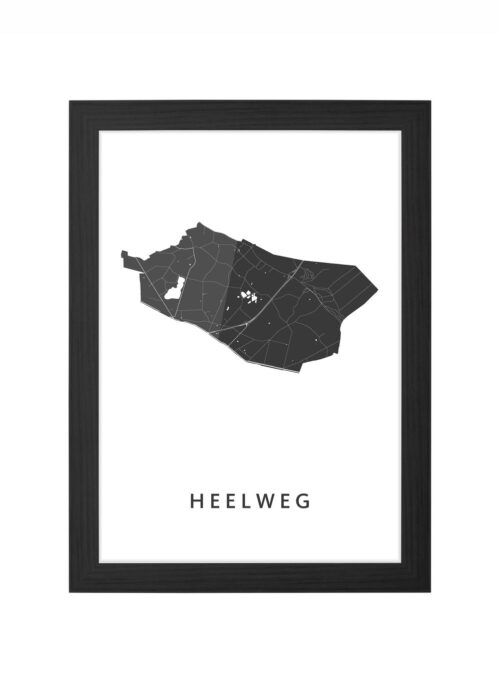 Heelweg Ingelijst in Zwart lijst Kopen | Kunst in Kaart
