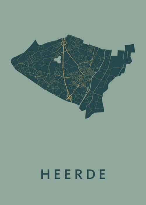 Heerde Stadskaart poster Amazon