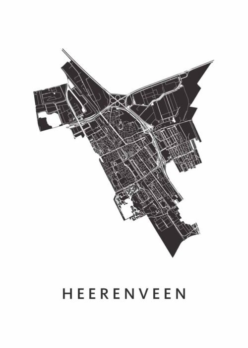 Heerenveen Stadskaart - White
