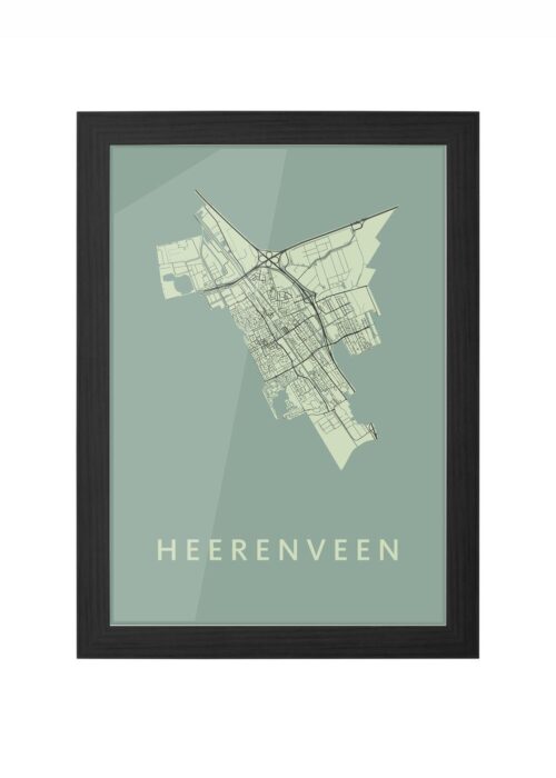 Heerenveen Olive Ingelijst in Zwart lijst Kopen | Kunst in Kaart