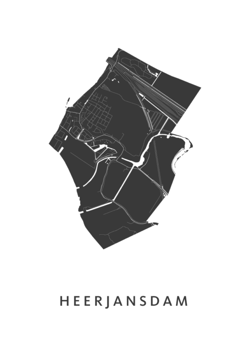 Heerjansdam Stadskaart Poster Kopen