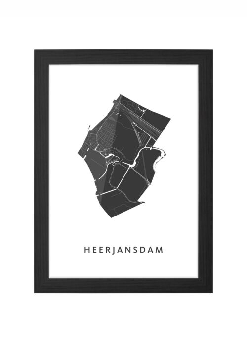 Heerjansdam Ingelijst in Zwart lijst Kopen | Kunst in Kaart