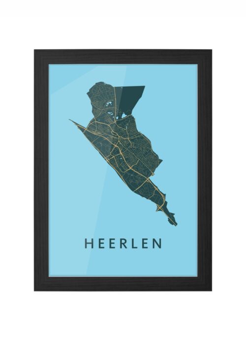 Heerlen Azure Ingelijst in Zwart lijst Kopen | Kunst in Kaart