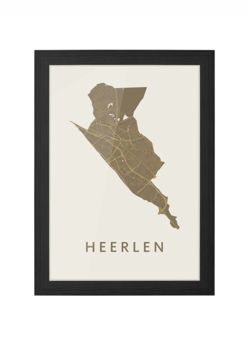 Heerlen Gold Ingelijst in Zwart lijst Kopen | Kunst in Kaart