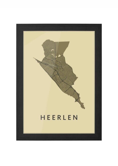 Heerlen GoldenRod Ingelijst in Zwart lijst Kopen | Kunst in Kaart