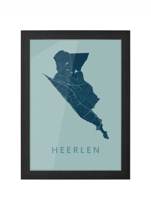 Heerlen Mint Ingelijst in Zwart lijst Kopen | Kunst in Kaart