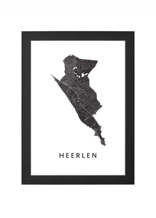 Heerlen White Ingelijst in Zwart lijst Kopen | Kunst in Kaart