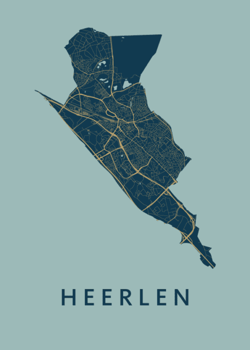 Heerlen Prussian Stadskaart Poster Kopen