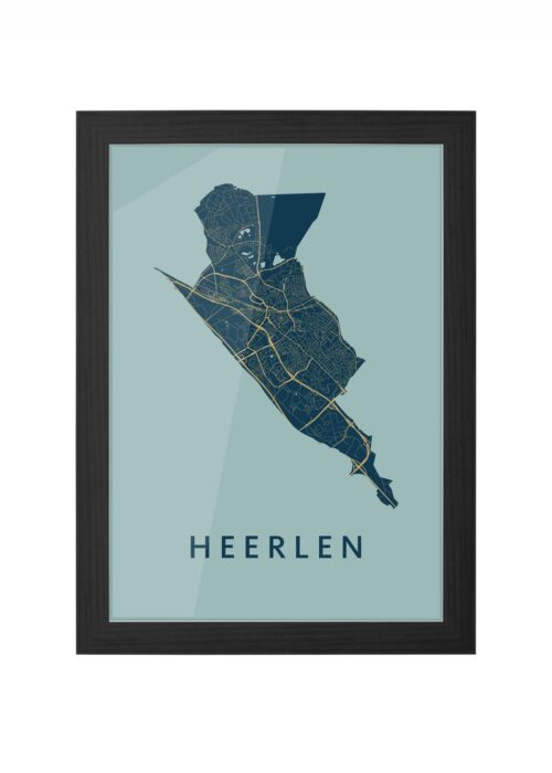 Heerlen Prussian Ingelijst in Zwart lijst Kopen | Kunst in Kaart