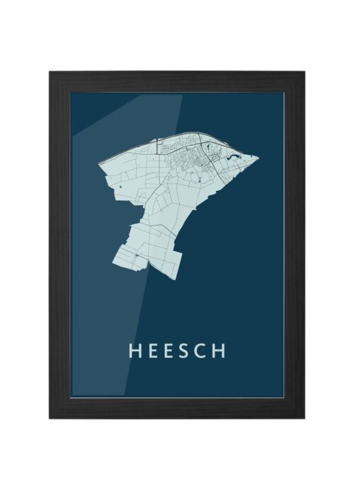 Heesch Navy Ingelijst in Zwart lijst Kopen | Kunst in Kaart