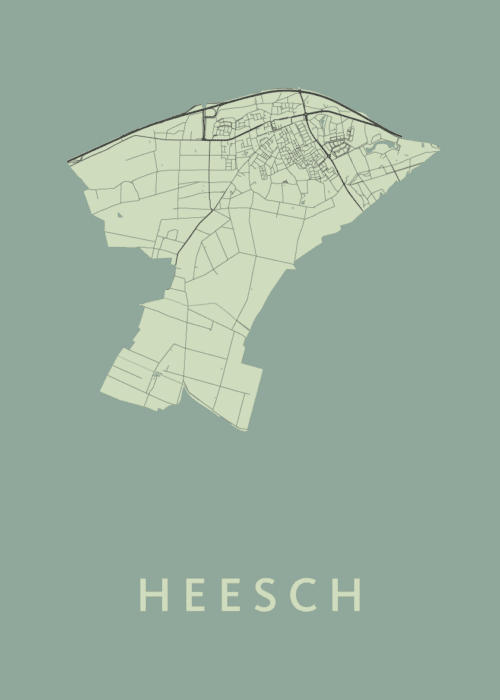 Heesch Olive Stadskaart Poster Kopen