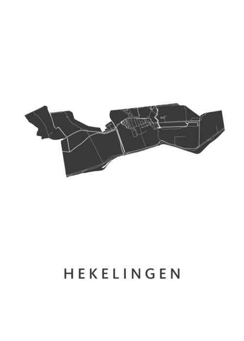 Hekelingen Stadskaart Poster Kopen