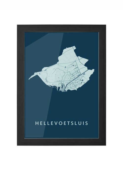 Hellevoetsluis Feldgrau Ingelijst in Zwart lijst Kopen | Kunst in Kaart