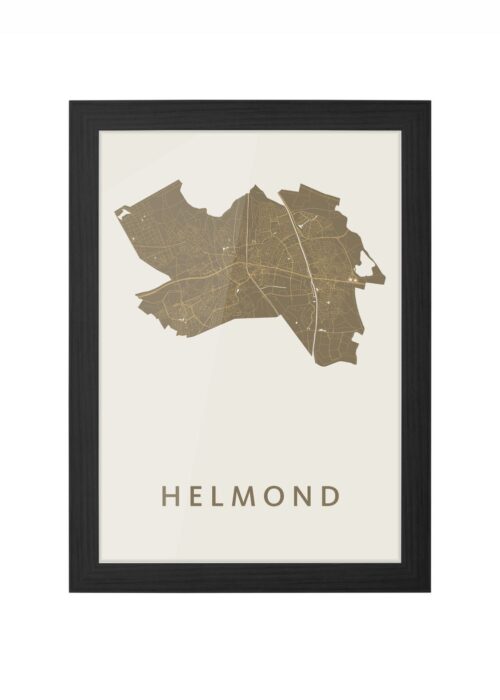 Helmond Gold Ingelijst in Zwart lijst Kopen | Kunst in Kaart