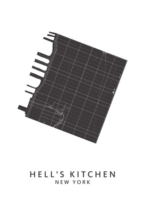 Hell's Kitchen Wijkkaart New York