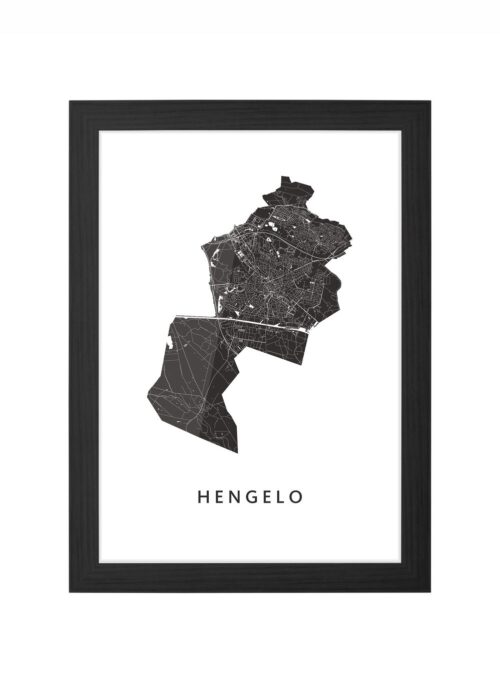 Hengelo White Ingelijst in Zwart lijst Kopen | Kunst in Kaart