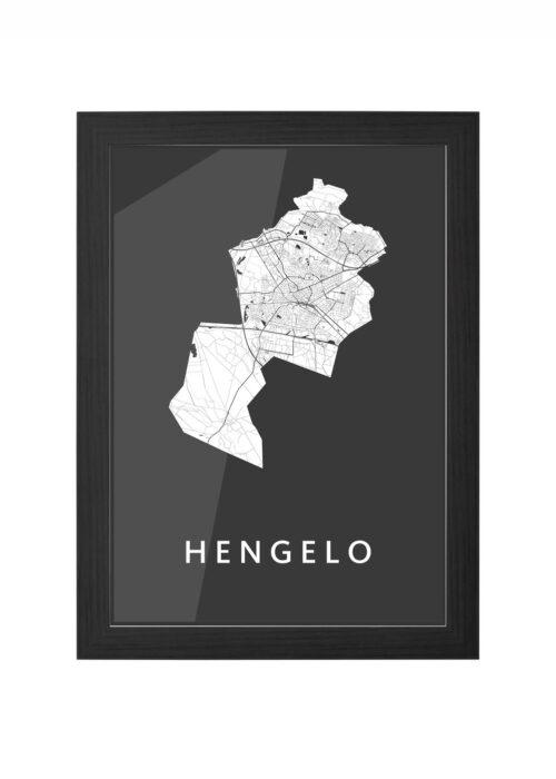 Hengelo Black Ingelijst in Zwart lijst Kopen | Kunst in Kaart