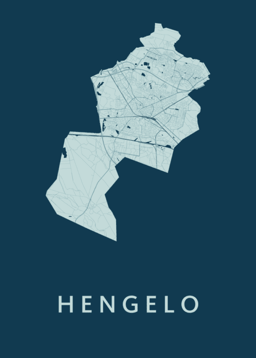Hengelo Feldgrau Stadskaart Poster Kopen