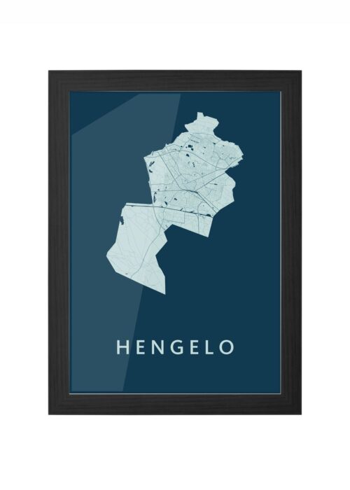 Hengelo Feldgrau Ingelijst in Zwart lijst Kopen | Kunst in Kaart