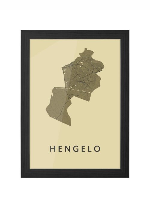 Hengelo GoldenRod Ingelijst in Zwart lijst Kopen | Kunst in Kaart