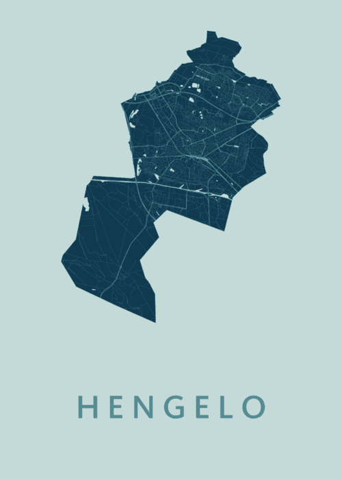 Hengelo Mint Stadskaart Poster Kopen