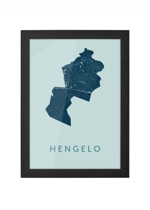 Hengelo Mint Ingelijst in Zwart lijst Kopen | Kunst in Kaart