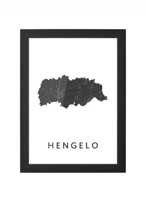 Hengelo (Gelderland) Ingelijst in Zwart lijst Kopen | Kunst in Kaart