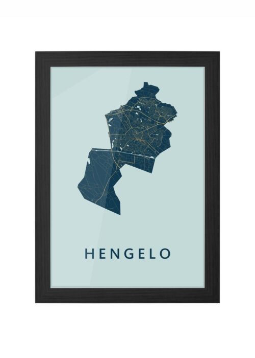 Hengelo Prussian Ingelijst in Zwart lijst Kopen | Kunst in Kaart