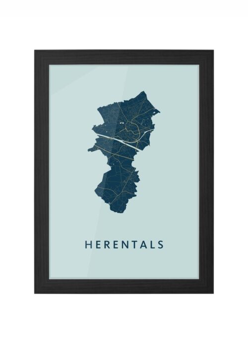 Herentals Prussian Ingelijst in Zwart lijst Kopen | Kunst in Kaart