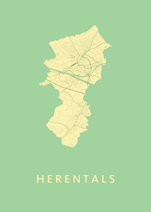 Herentals Stadskaart poster Spring