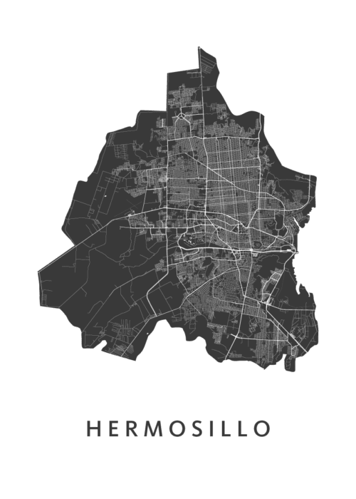 Hermosillo Stadskaart Poster Kopen