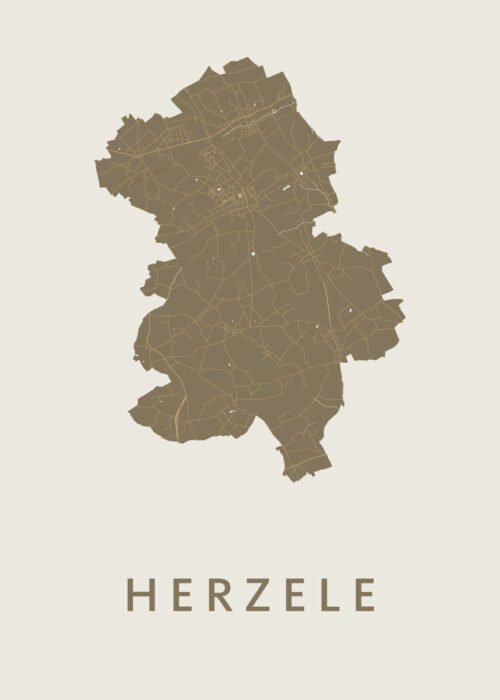 Herzele Stadskaart poster Gold