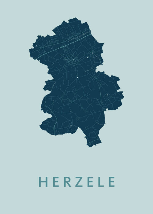 Herzele Stadskaart poster Mint