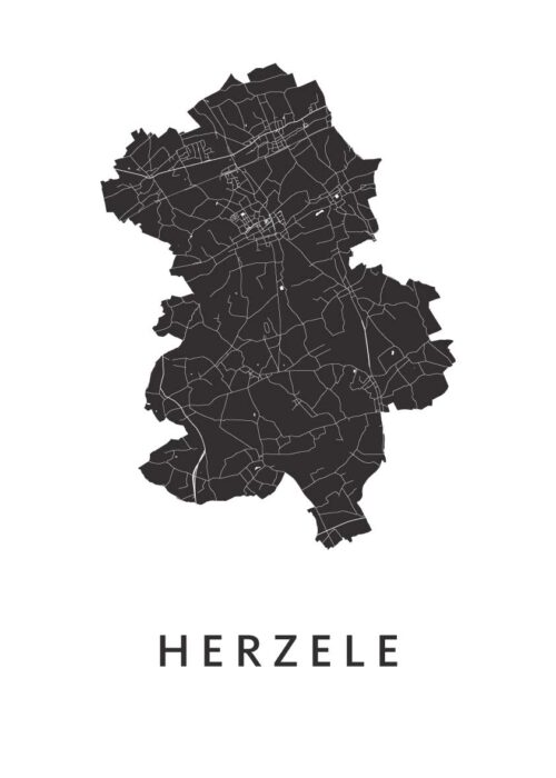 Herzele Stadskaart poster White