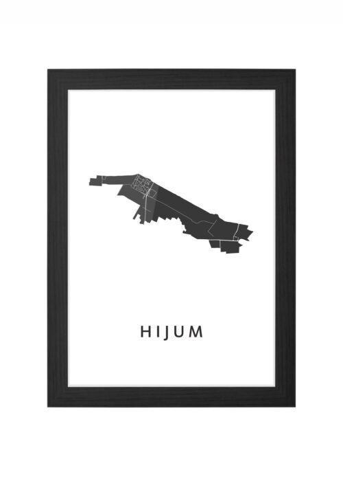 Hijum Ingelijst in Zwart lijst Kopen | Kunst in Kaart