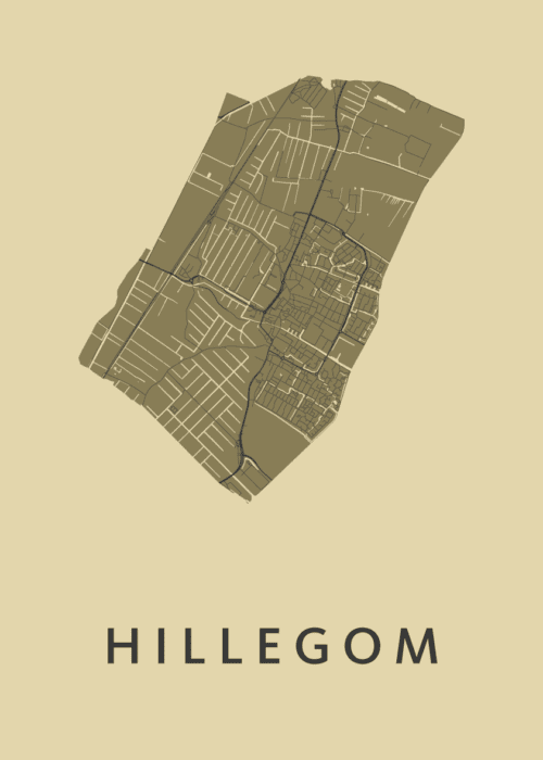 Hillegom GoldenRod Stadskaart Poster Kopen